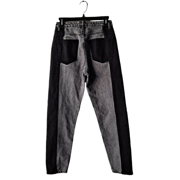 Adika Black & Gray Colorblock Cotton Straight Leg Jeans Pants Womens Size S(NWT) - Picture 4 of 16